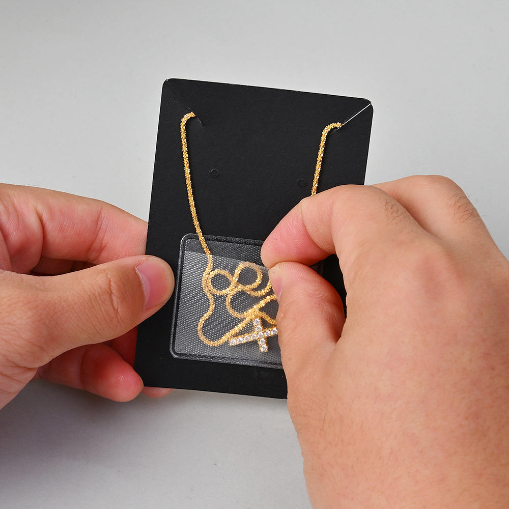 Self-Adhesive Necklace Display Cards