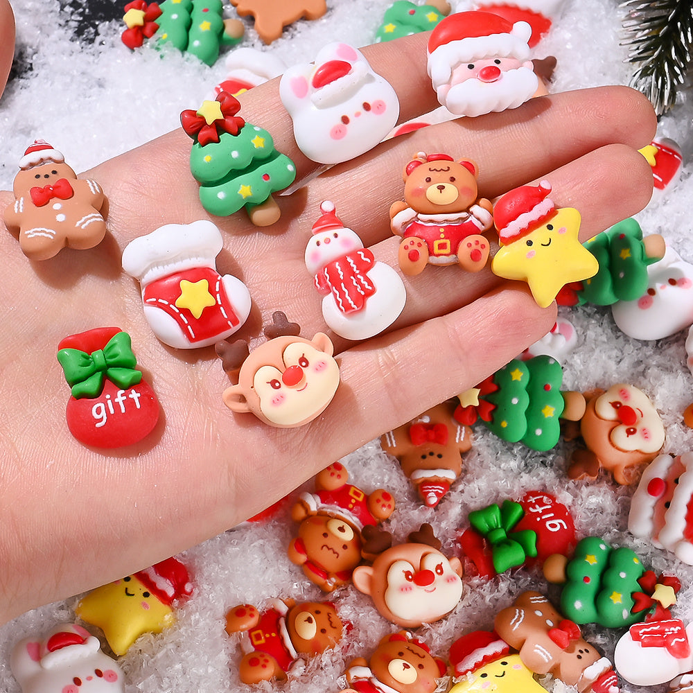 Christmas Resin Flatback Figurines