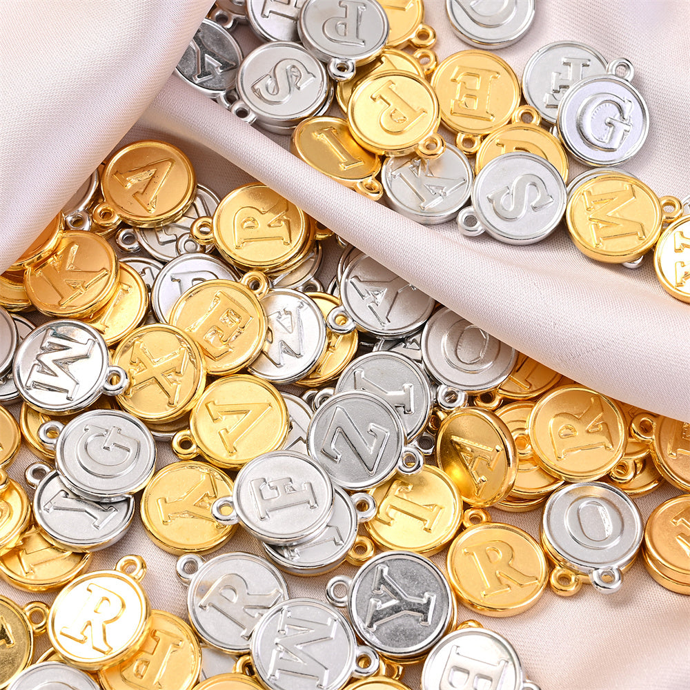 Acrylic Letter Round Pendants
