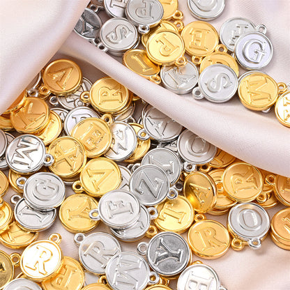 Acrylic Letter Round Pendants