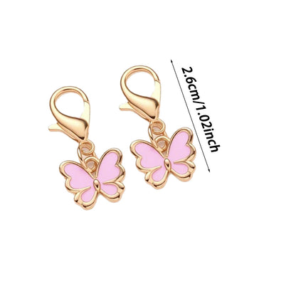 Colorful Enamel Butterfly Pendant Charms