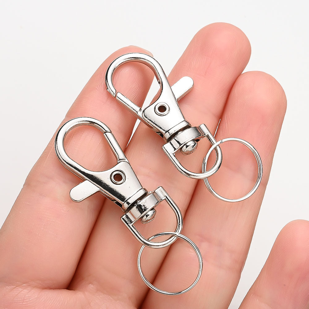 DIY Keychain Set with Lobster Clasps and Circle Keyrings