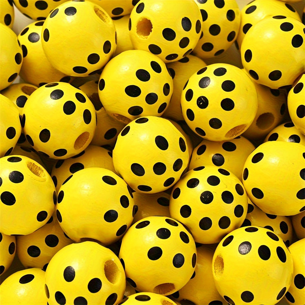 Bee Series Striped Wooden Beads
