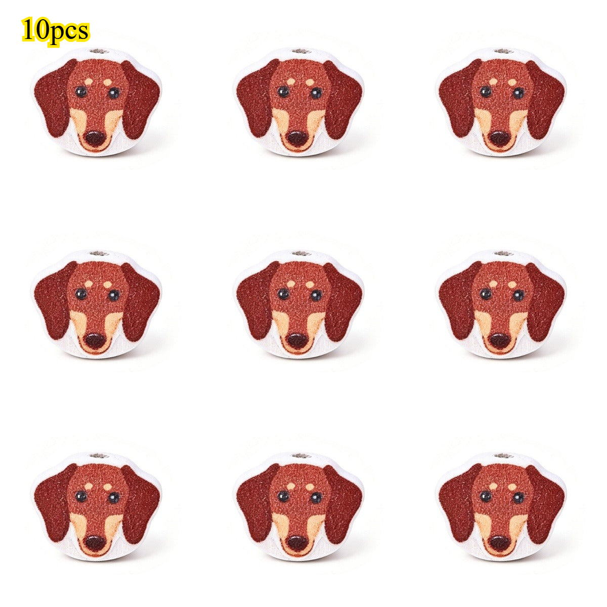 Marine-Themed Wooden Beads