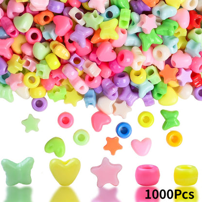 Mixed Heart Butterfly Acrylic Beads