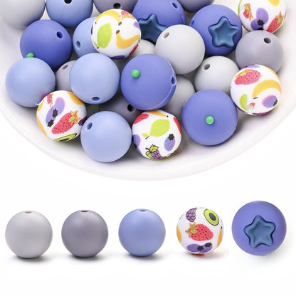 25PCS Fruit Collection Silicone Bead Set