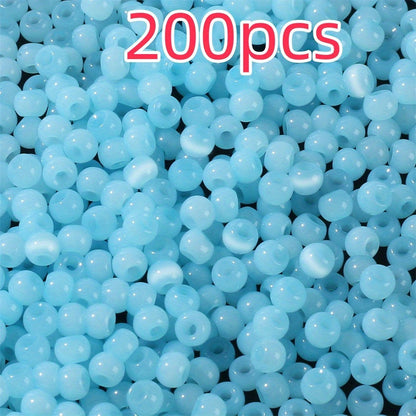 Mini Cat Eye Glass Spacer Beads