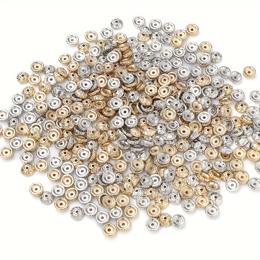 100PCS 7mm Semicircular Pattern Plastic Bead Set