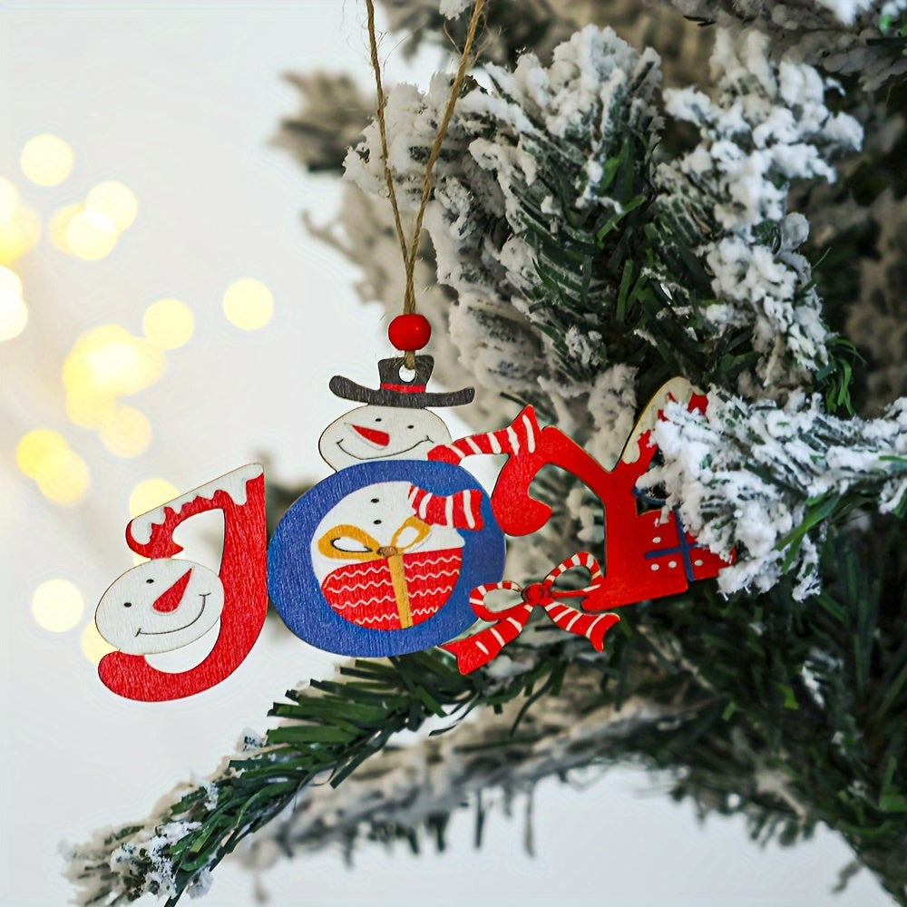 Wooden Merry Christmas Decorative Pendant