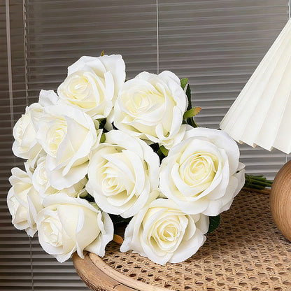 Artificial White Rose Bouquet
