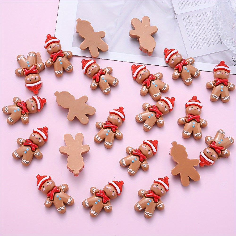 Mini Resin Gingerbread Man Beads