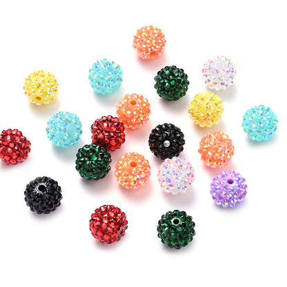 Shiny Rhinestone Bayberry Ball Beads