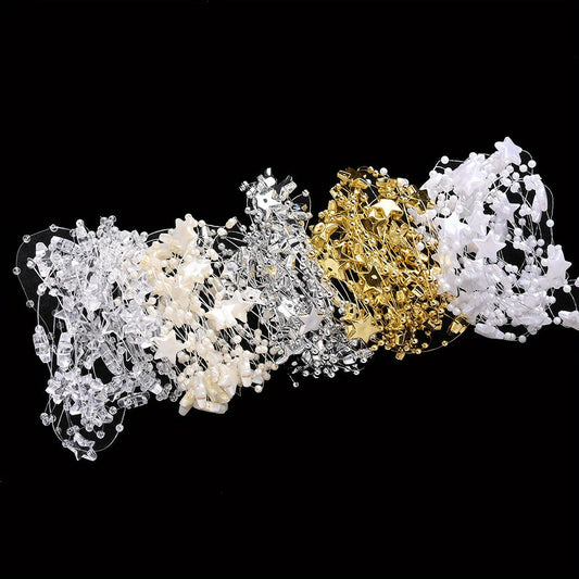 5 yd 14 mm Star-Style Acrylic Christmas Hanging Decorations