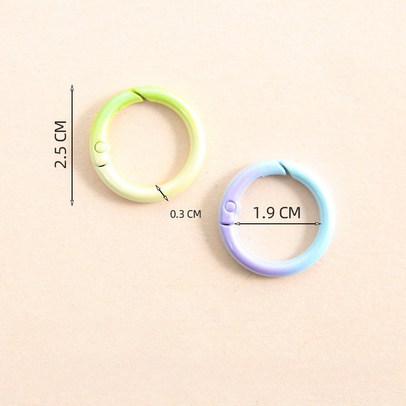 20PCS 25×19mm Gradient Spring Gate O-Ring Buckle Set