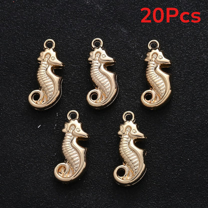 20PCS 3D Retro Seahorse CCB Pendant Set
