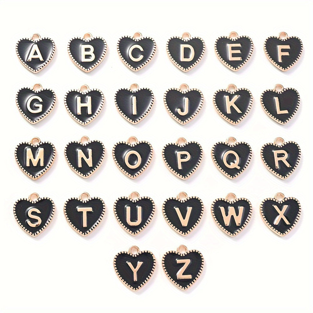 Alloy Enamel Letter Pendants