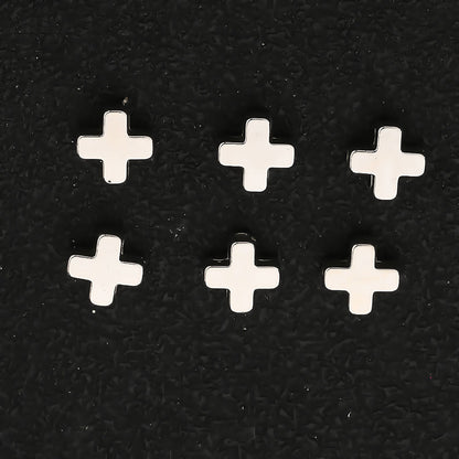 Gold & Silver CCB Cross Spacer Beads