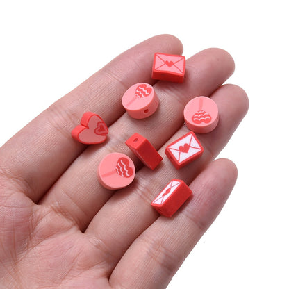 Love Envelope Polymer Clay Beads