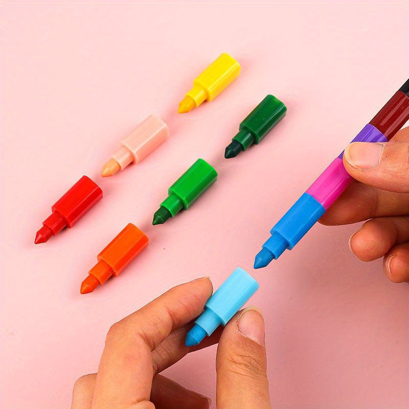12-in-1 Vibrant Stacking Crayons, 10-Piece Set