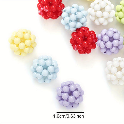 Macaron Woven Acrylic Beads