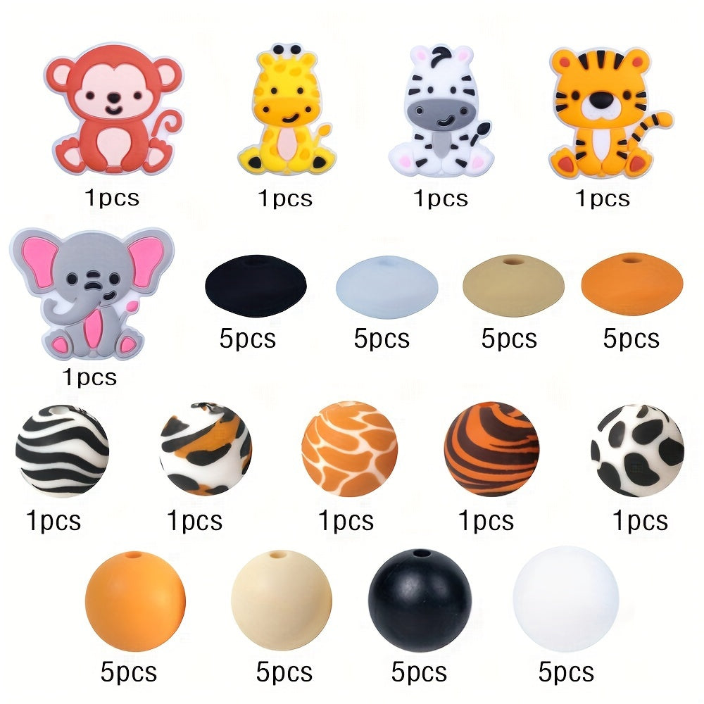 Assorted Silicone Animal Beads