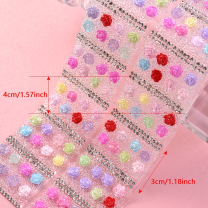 14PCS 40×30mm Flower Hot Melt Adhesive Embellishment Set