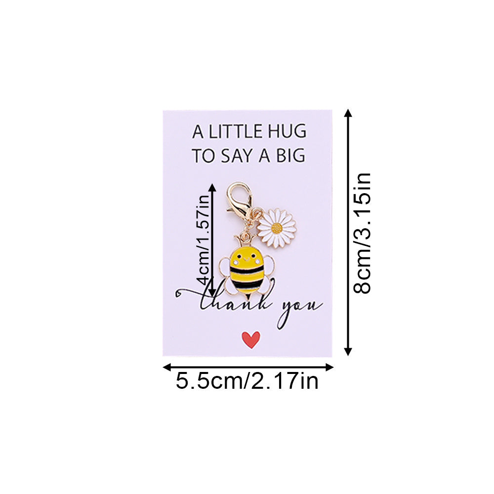 5/10-Set Bee & Daisy Flower Keychain Gift Set