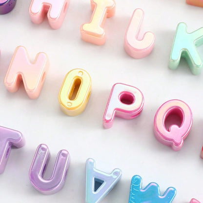 UV Color Letter Acrylic Beads