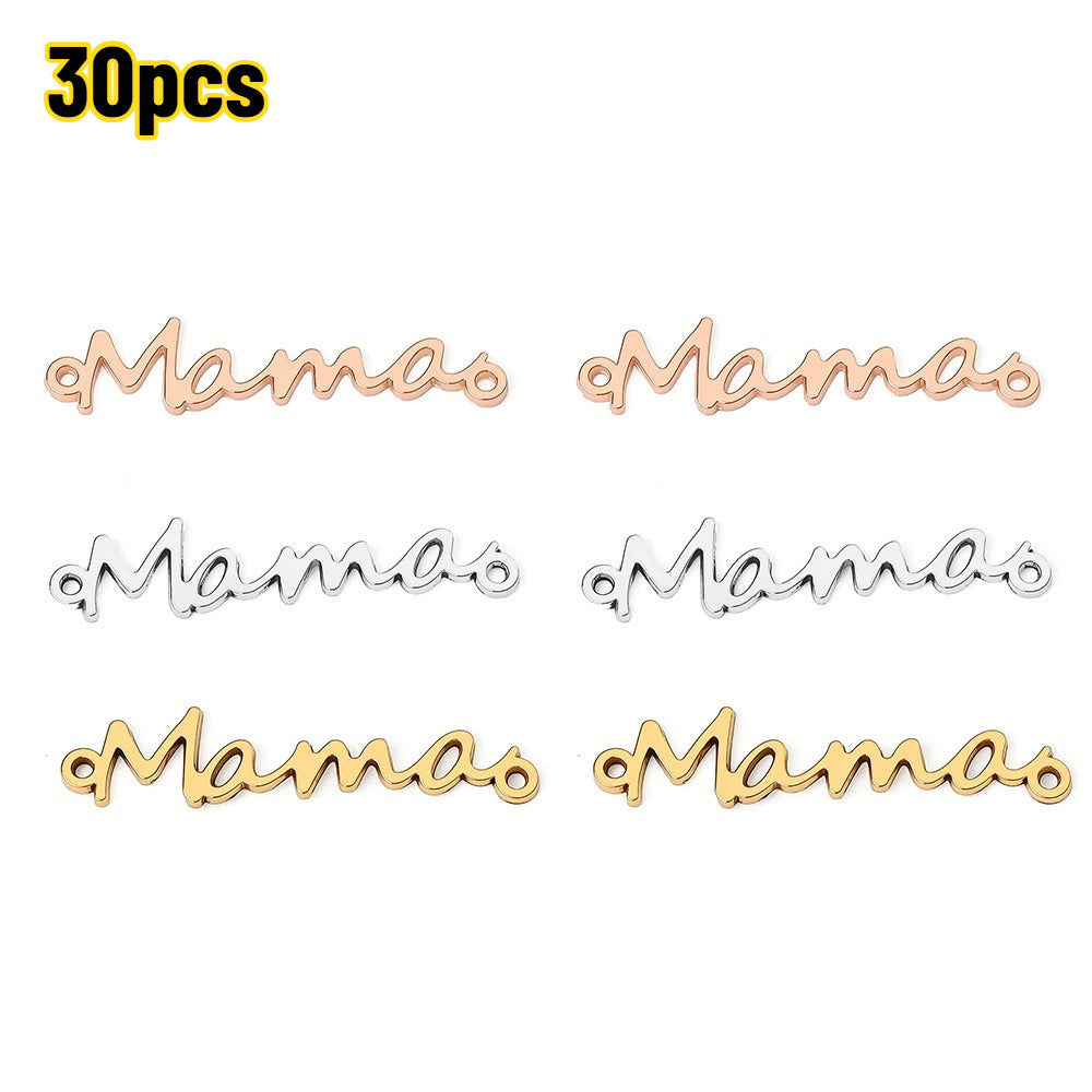 Mama Double Hole Alloy Pendants