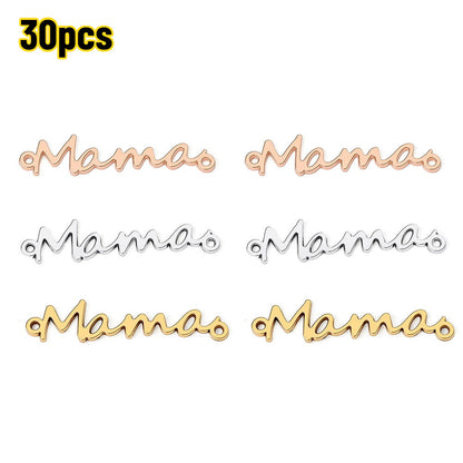Mama Double Hole Alloy Pendants