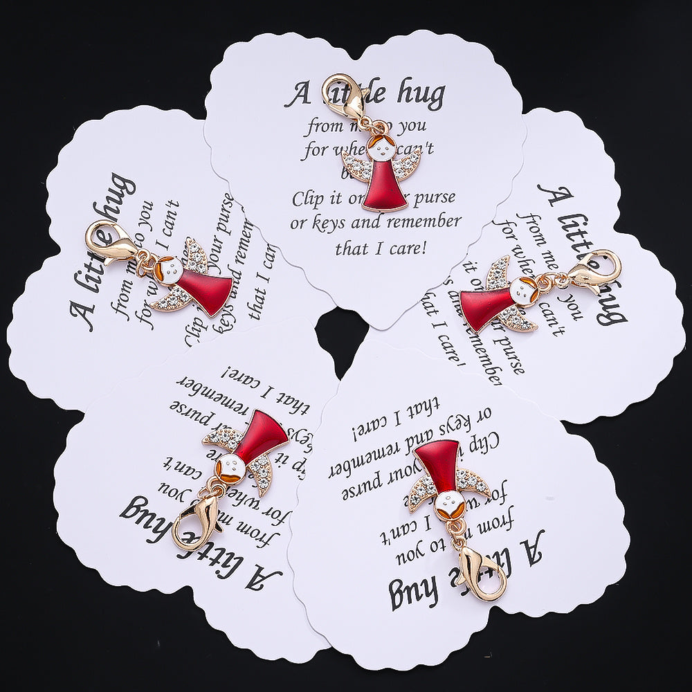 Red Angel Charms with Wish Cards