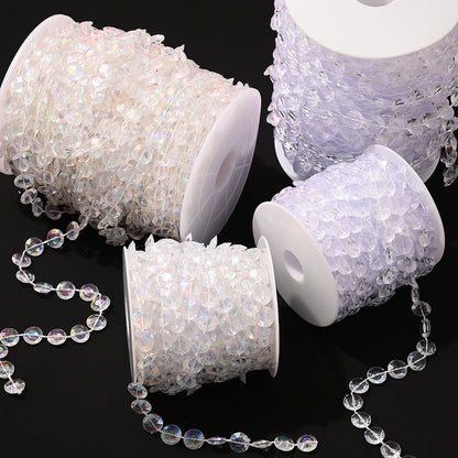 10m 10mm Transparent Acrylic Bead Chain Roll