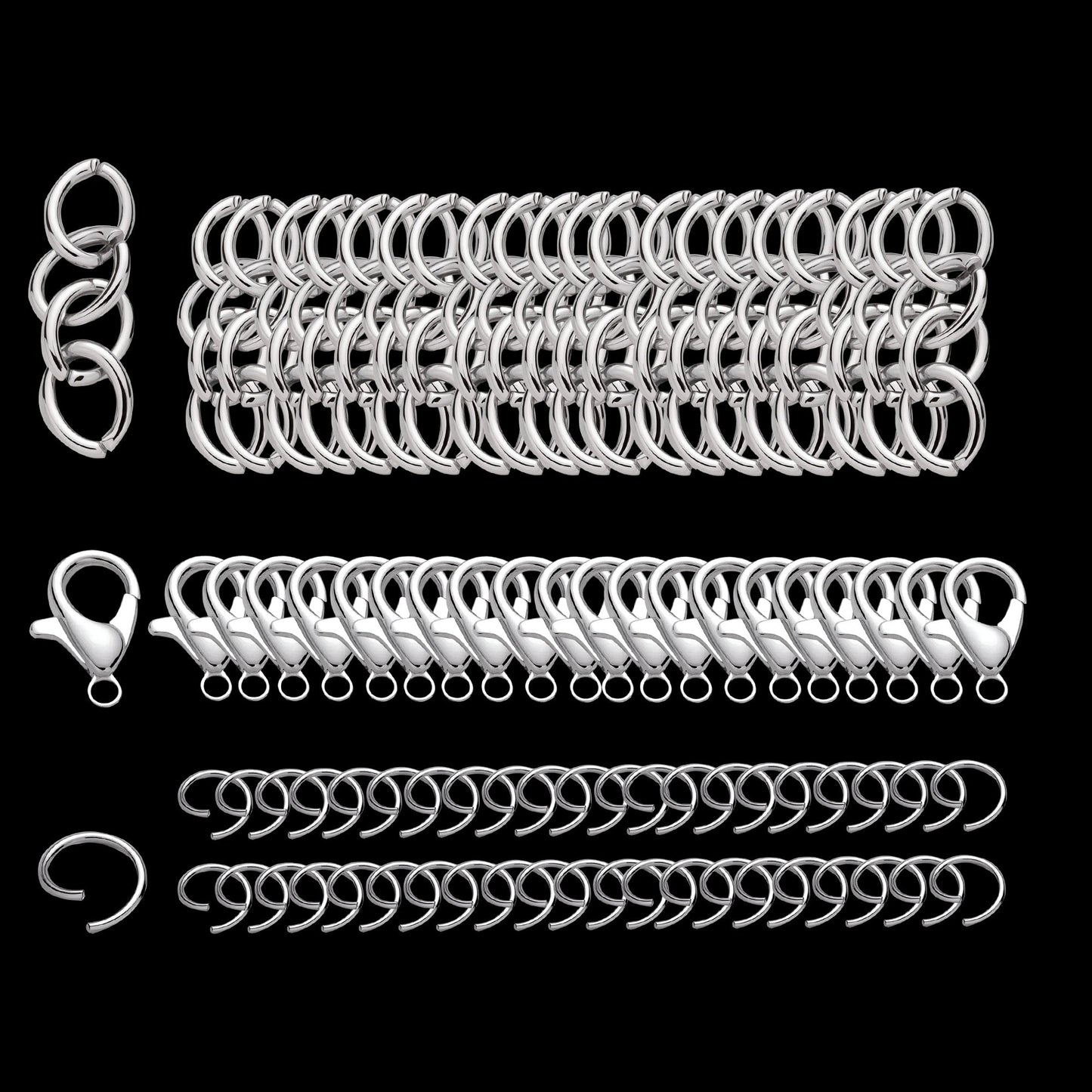 Gold and Silver Jewelry Findings Set