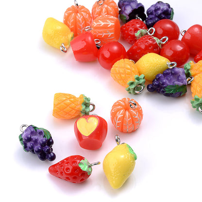 3D Fruit Resin Pendant Charms