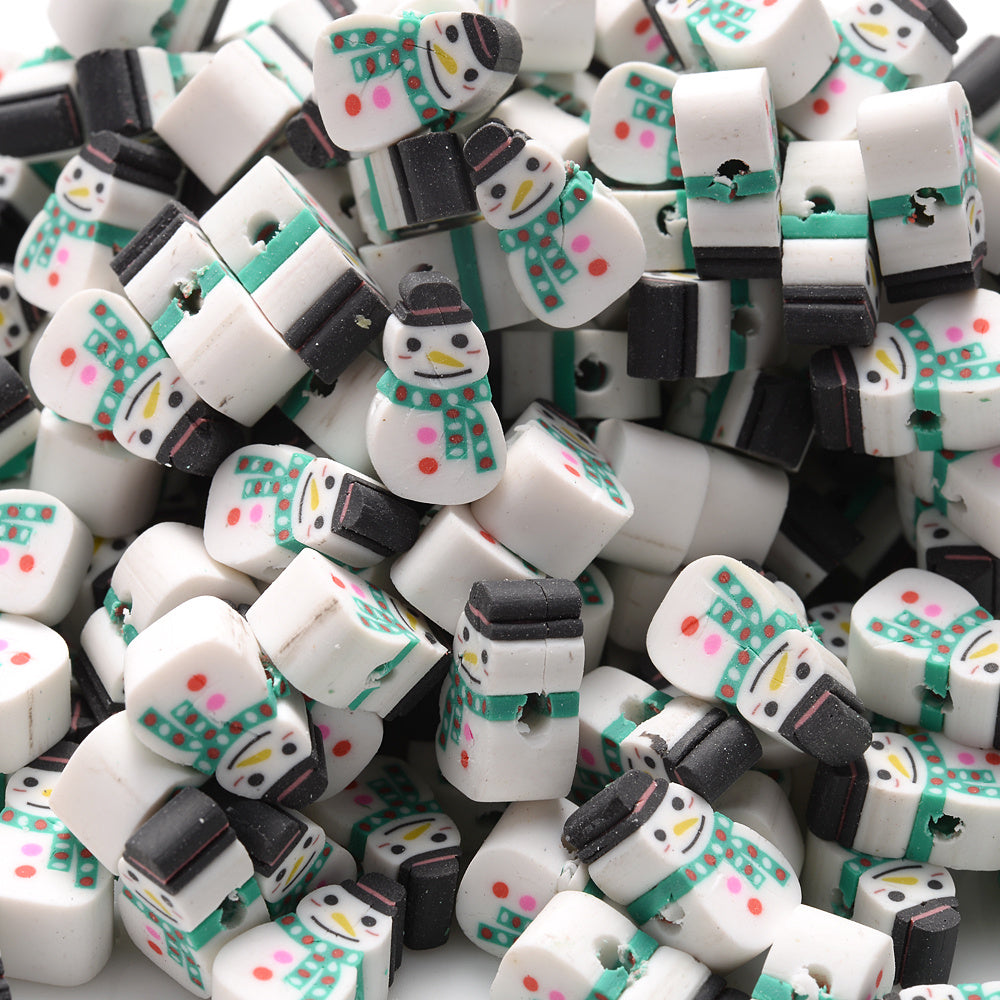 Christmas Polymer Clay Beads Set
