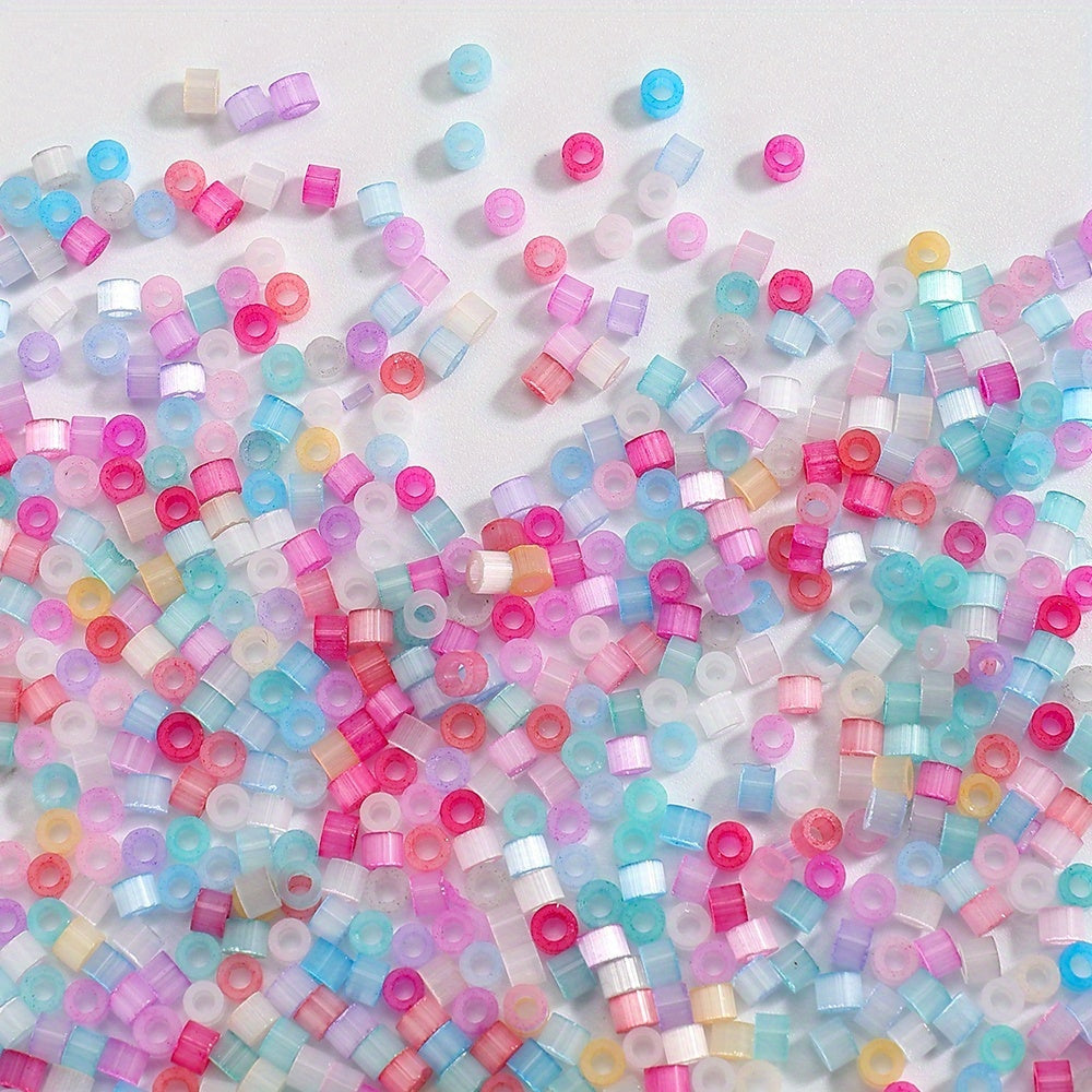 Cat's Eye Brushed Glass Beads