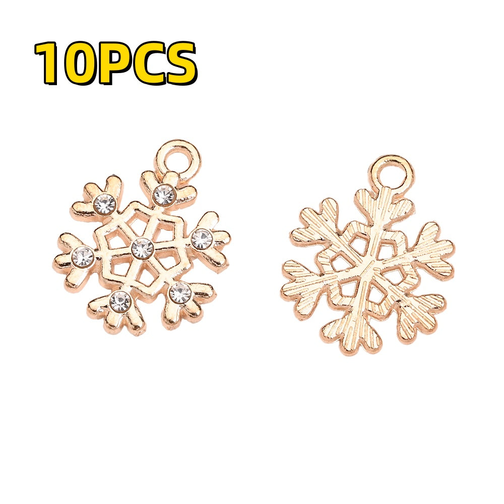 Christmas Rhinestone Snowflake Pendant Charms