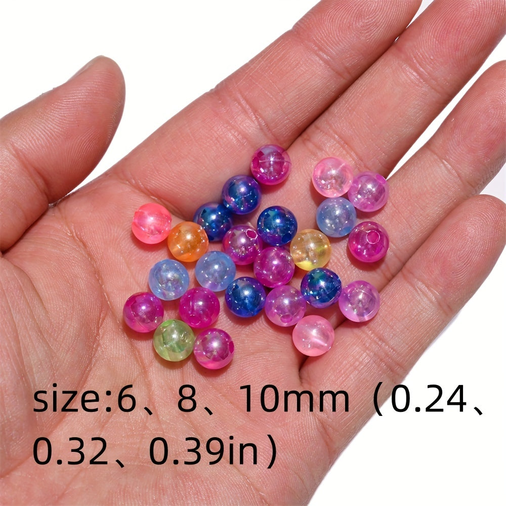 6 mm Colorful Clear Acrylic Beads