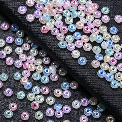 200-Piece 5 mm Glossy Ice Cream Glass Beads