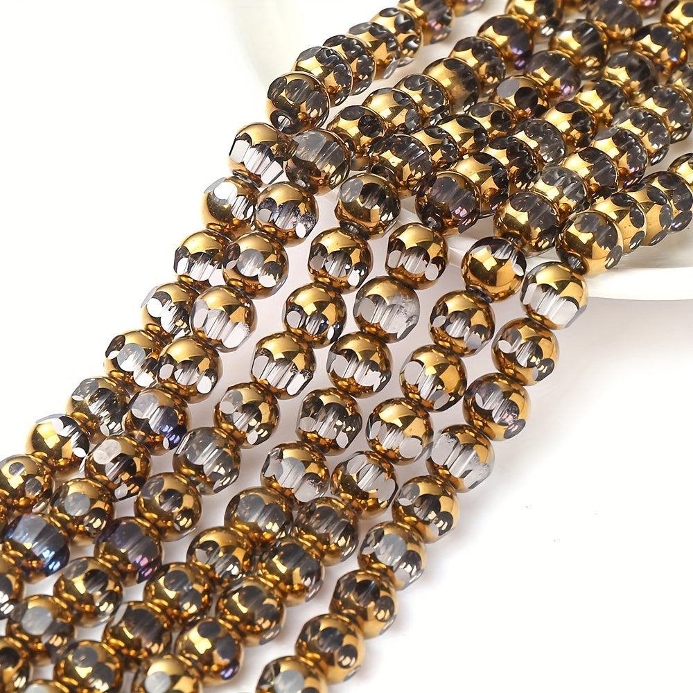 43PCS 8mm Multicolor Faceted Glass Bead Set