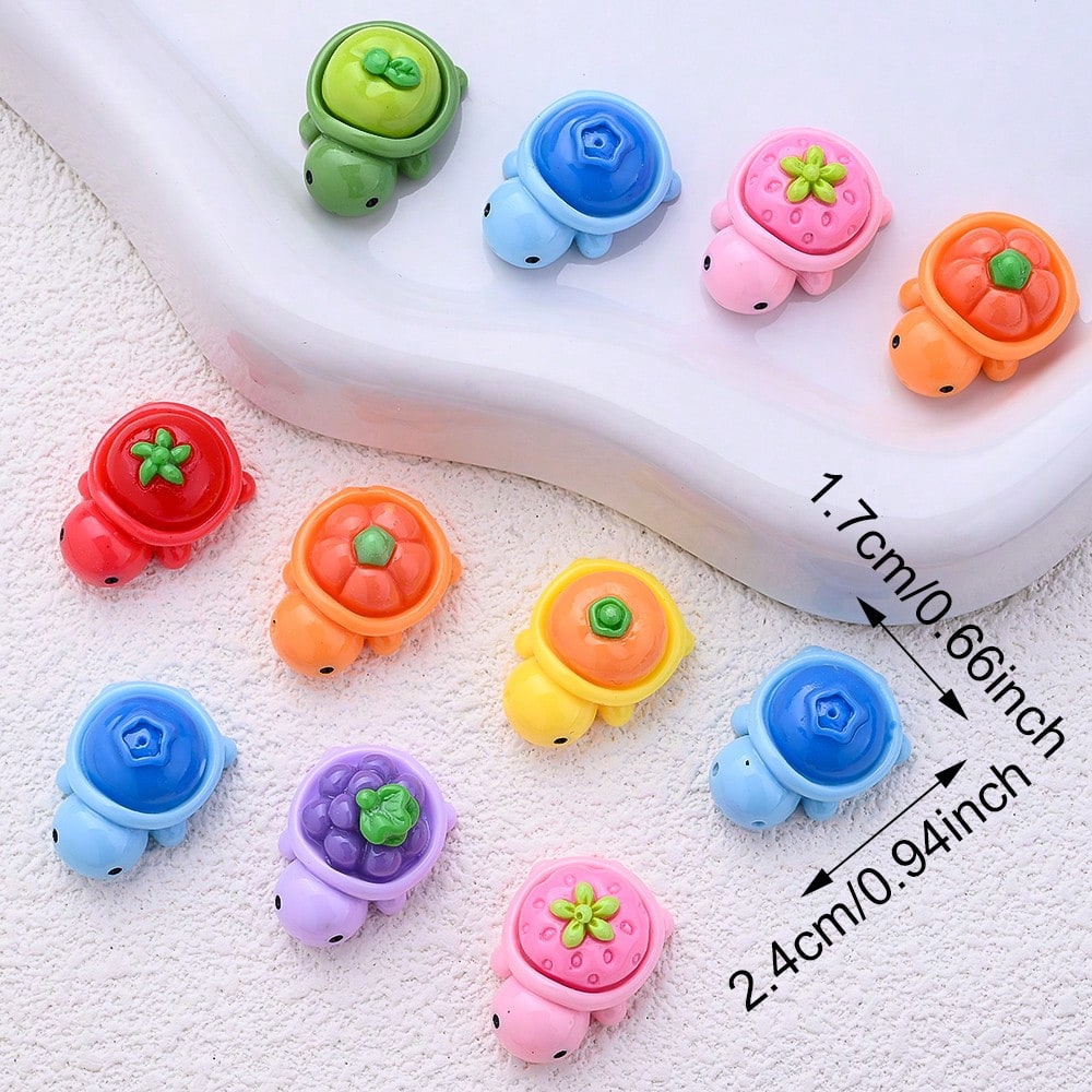 Pastoral Fruit Turtle Resin Beads