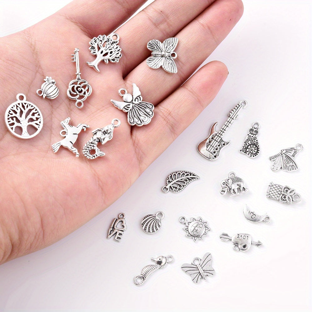 150 g Mixed Silver Charms Set