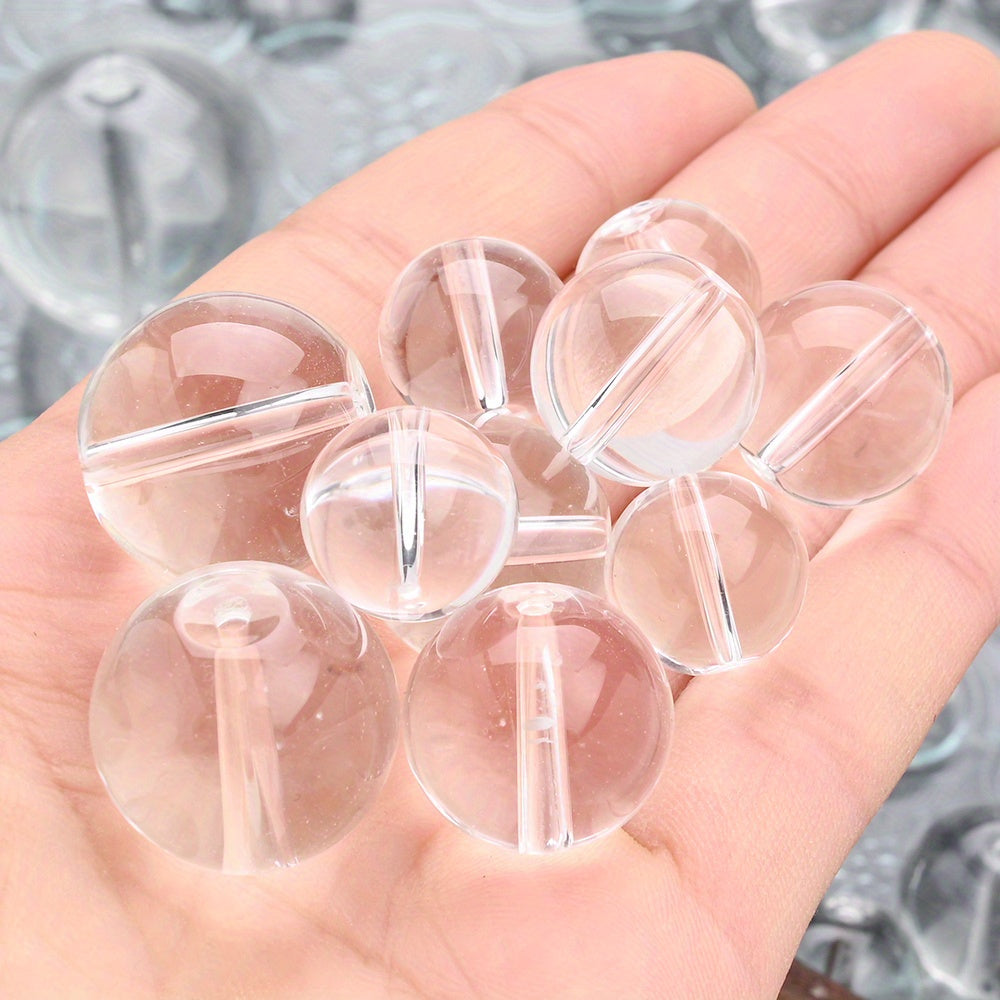 Clear Round Glass Beads
