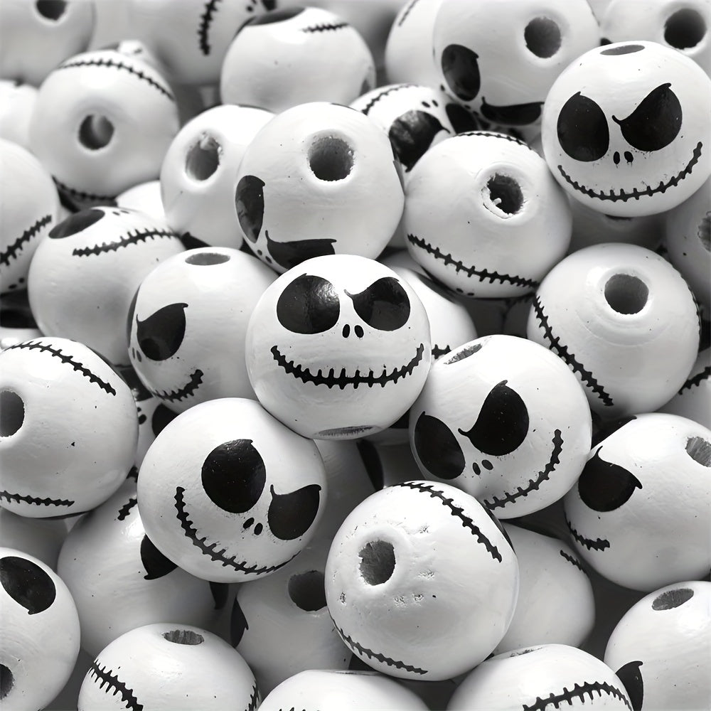 Halloween Printed Wooden Spacer Beads