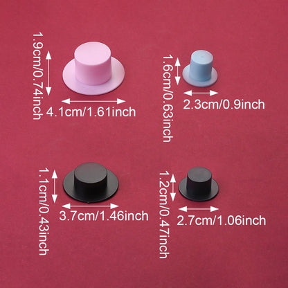 Mini Plastic Top Hats
