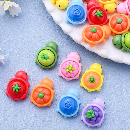 Pastoral Fruit Turtle Resin Beads
