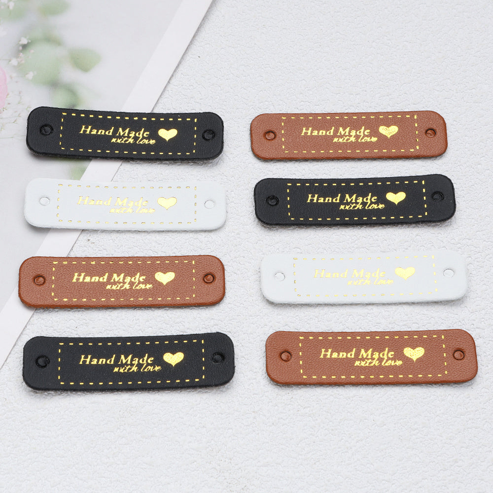 Gold Love Pattern Rectangular Labels