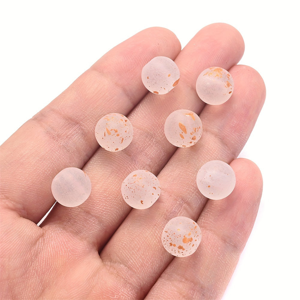 Transparent Matte Acrylic Round Beads