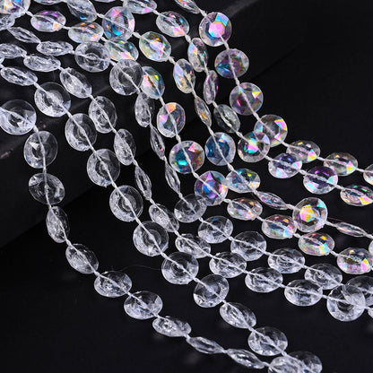 10m 10mm Transparent Acrylic Bead Chain Roll
