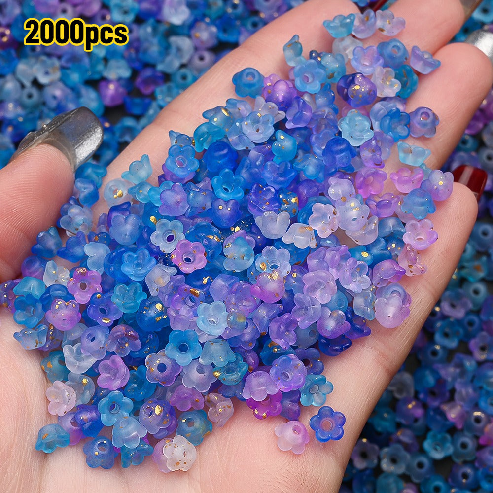 Gradient Bellflower Spacer Beads